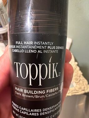 Toppik dark brown hair building fibers never used